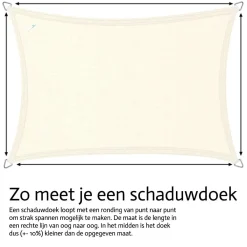 Buitenkado Schaduwdoeken>Schaduwdoek driehoek - 4x5x6.8m