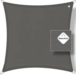 Buitenkado Schaduwdoeken<Schaduwdoek Waterdicht - 4x4m Antraciet