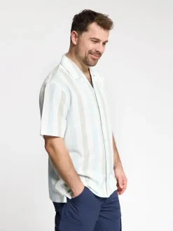 Human Nature Overhemden Met Korte Mouw<Seabrook - Overhemd heren Licht Denim