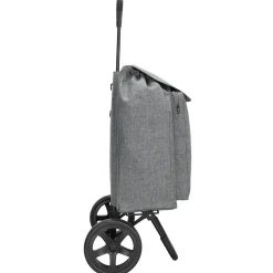 Beagles Boodschappentrolley'S<Shop&Go - Boodschappenkar - Opvouwbaar - 40L Donker Grijs