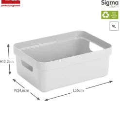 Sunware Opbergmanden En- Kratten<Sigma home - Opbergbox - 9L - 6-delig