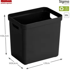 Sunware Opbergmanden En- Kratten<Sigma home - Opbergbox - 25L - 4-delig