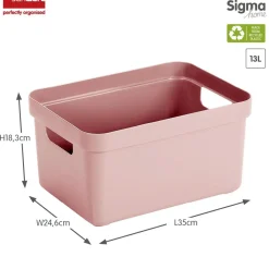 Sunware Opbergmanden En- Kratten<Sigma home - Opbergbox - 13L - 6-delig