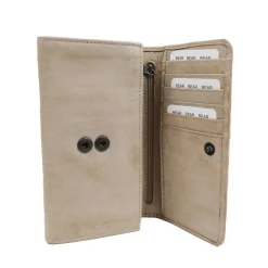 Bear Design Portemonnees<Sigrid - Leren portemonnee - Overslag - 15 pasjes