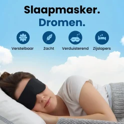 PurelyGoods Slaapmaskers<Slaapmasker Katoen - Zwart