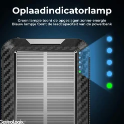 Gastrologix. Powerbanks|Powerbanks<Solar Powerbank Oranje 10.000 mah Zwart