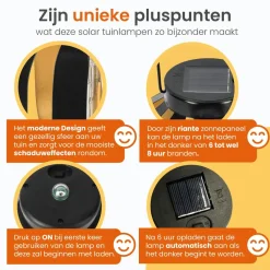 Goliving Lantaarns<Solar Tafellamp Nova – 2 Stuks - LED