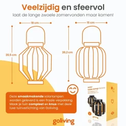 Goliving Lantaarns<Solar Tafellamp Nova – 2 Stuks - LED
