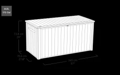 Keter Opbergmanden En- Kratten>Southwood Opbergbox - 643L - Grijs