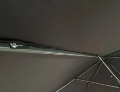 Cuhoc Parasols & Windschermen|Parasols & Windschermen>Stokparasol Grijs Ø3m met Volanten