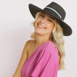 360five Everyday Hoeden<Sunset Bay Fedora - Zonnehoed - 360FIVE Zwart