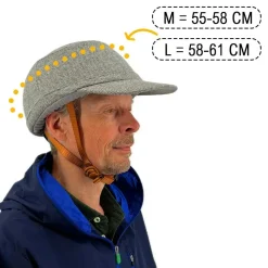 Vizorz Fietshelmen Voor Volwassenen>SwitchCap fietshelm - Grey woolly cap