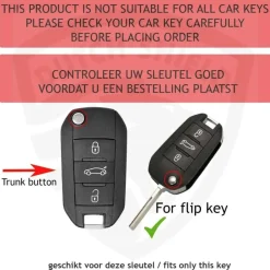 Dutch Shield Autosleutelhoesjes>TPU Sleutelhoesje voor Citroën goud A3