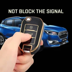 Dutch Shield Autosleutelhoesjes>TPU Sleutelhoesje voor Citroën goud A3