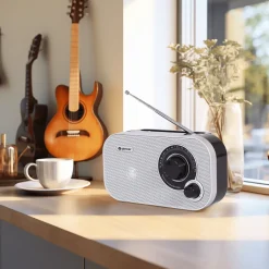 Denver Audio<TR51GR FM radio op batterijen Wit