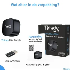 Thingy Draadloze Ontvangers<Ultra Mini USB-C 2-in-1 CarPlay Dongle
