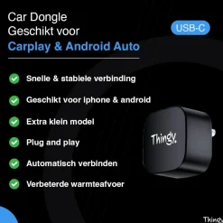 Thingy Draadloze Ontvangers<Ultra Mini USB-C 2-in-1 CarPlay Dongle