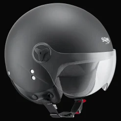 Sqiwi Motorhelmen<Urban Scooterhelm met vizier Matzwart