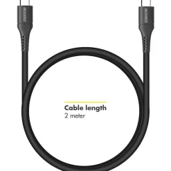 Accezz Stekkers & Kabels>USB-C naar USB-C kabel 2 meter