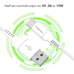 Imoshion Stekkers & Kabels<USB-C naar USB A kabel - 2 meter Wit