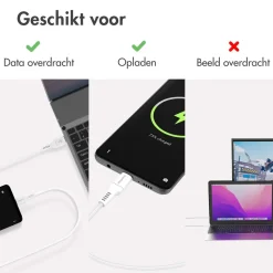 Imoshion Stekkers & Kabels<USB-C naar USB A kabel - 2 meter Wit