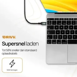 Drivv. Stekkers & Kabels<USB C naar USB C 3.2 Kabel - 2 Meter