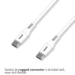 Accezz Stekkers & Kabels<USB-C naar USB-C kabel 2 meter Wit