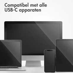 Imoshion Stekkers & Kabels<USB-C naar USB-C kabel 2 meter Zwart