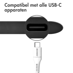 Accezz Stekkers & Kabels<USB-C naar USB kabel 2 meter Wit