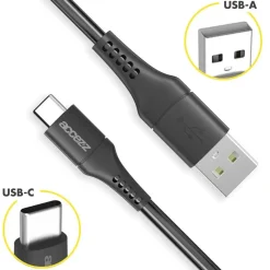 Accezz Stekkers & Kabels<USB-C naar USB kabel 1 meter