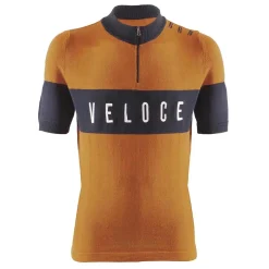 Brn Fietsshirts<Veloce vintage wollen koerstrui Donker Geel