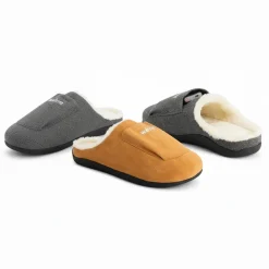 Wahrm Pantoffels & Sloffen|Pantoffels & Sloffen<Verwarmde Sloffen steps Camel - Unisex Grijs