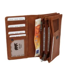 DAMES Bear Design Portemonnees>Violan - Dames portemonnee - Leer - Ritsvakken