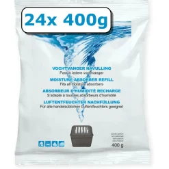 Bullstore Interieurverzorging<Vochtvanger navulling - 24x - 400 gram - neutraal
