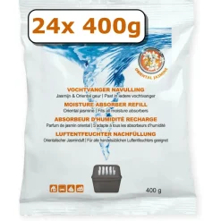 Bullstore Interieurverzorging>Vochtvanger navulling - 24x - 400 gram - jasmijn