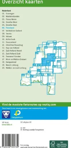 Falk Fietskaarten|Fietskaarten>VVV Fietskaart 06 Flevoland