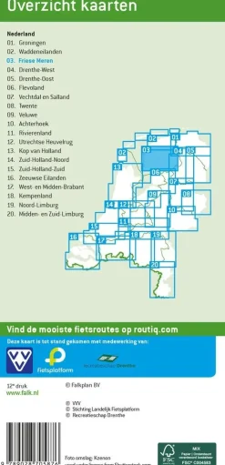 Falkplan Fietskaarten>VVV Fietskaart 03 Friese Meren