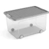 Kis Opbergmanden En- Kratten>W Opbergbox L - 50L - transparant/grijs