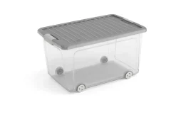 Kis Opbergmanden En- Kratten>W Opbergbox L - 50L - transparant/grijs