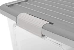 Kis Opbergmanden En- Kratten>W Opbergbox L - 50L - transparant/grijs