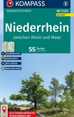 Kompass Wandelgidsen|Reisgidsen<Wandelgids WF 5333 Niederrhein