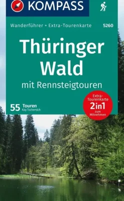 Kompass Wandelgidsen|Reisgidsen<Wandelgids WF 5260 Thüringer Wald
