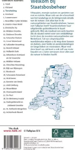 Falk Wandelkaarten|Wandelkaarten<wandelkaart SBB 03 Terschelling