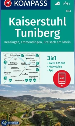 Kompass Wandelkaarten<Wandelkaart WK883 Kaiserstuhl