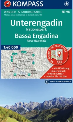 Kompass Wandelkaarten<Wandelkaart WK98 Unterengadin