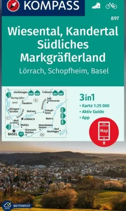 Kompass Wandelkaarten<Wandelkaart WK897 Wiesental
