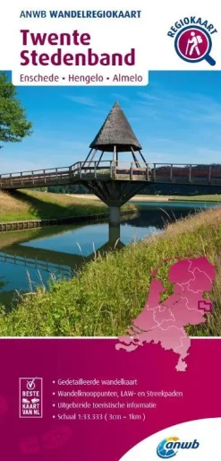 ANWB Wandelkaarten|Wandelkaarten>Wandelregiokaart Twente Stedenband