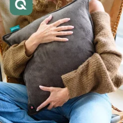 Qnuss Warmtekussens<Warmtekussen Ribstof 45x45 Donker Bruin