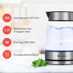 Kitchenbrothers Keukenapparaten>Waterkoker – 1,7L – RVS