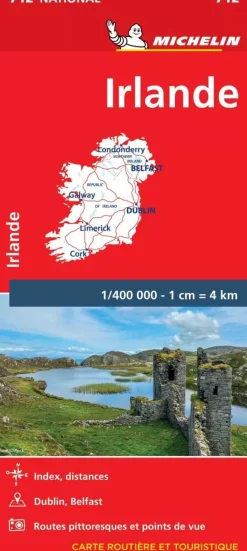 Michelin Wegenkaarten & Atlassen|Wegenkaarten<Wegenkaart Ierland – 712 – National